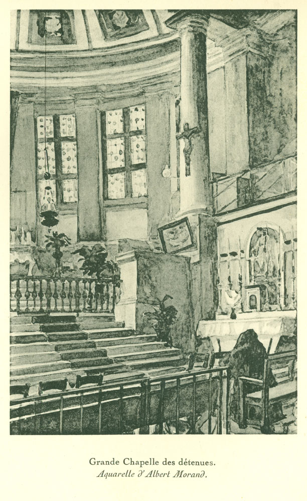 Sœurs de Marie-Joseph, sister praying in the prison chapel 